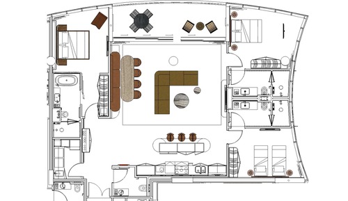 Habitación, 3 habitaciones (Home Ocean)