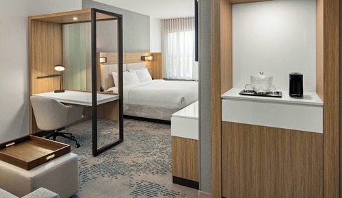 Suite estudio, 1 cama de matrimonio grande con sofá cama (Hearing Accessible)