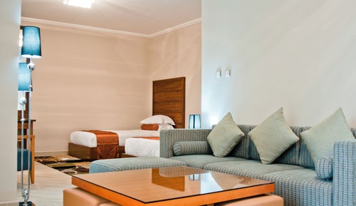 Habitación básica doble, balcón, vistas al jardín