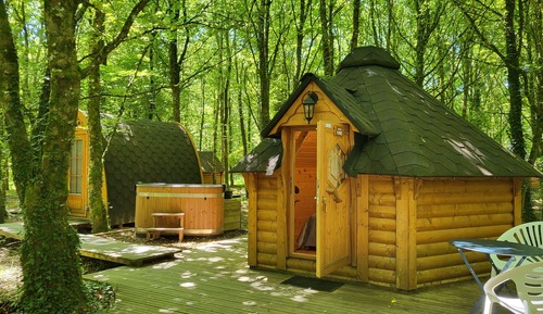 Cabaña Deluxe, 1 cama doble, bañera de hidromasaje, en la zona del jardín