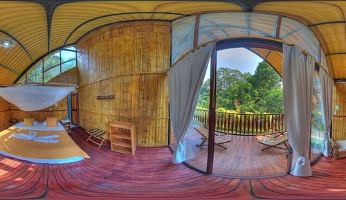 Cabaña estándar, balcón, vistas al jardín
