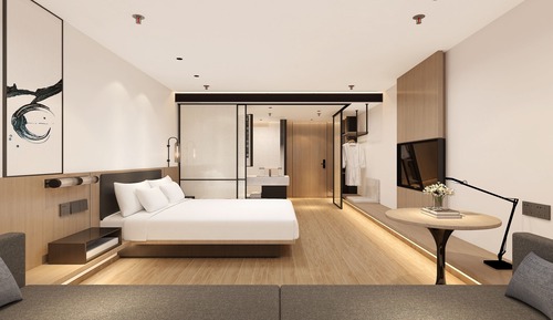 Habitación, 1 cama de matrimonio grande, vistas a la ciudad
