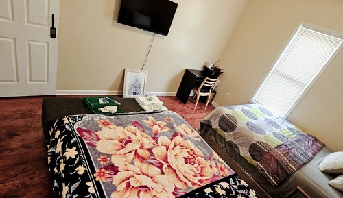 Habitación clásica, 2 camas de matrimonio, no fumadores, baño compartido