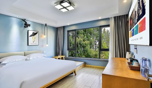 Habitación panorámica doble, vistas al jardín