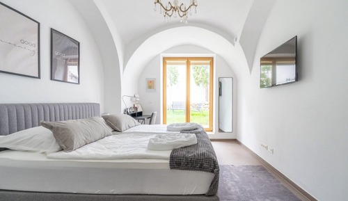 Apartamento superior, 1 cama de matrimonio grande con sofá cama, no fumadores, cocina