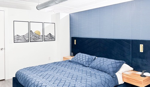 Loft de lujo, 1 cama de matrimonio grande con sofá cama, cocina, vistas a la ciudad