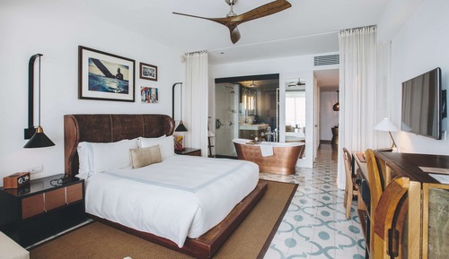 Habitación Deluxe, 1 cama de matrimonio grande, vistas al mar