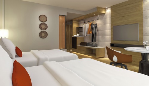 Habitación estándar, 2 camas individuales, vistas a la ciudad