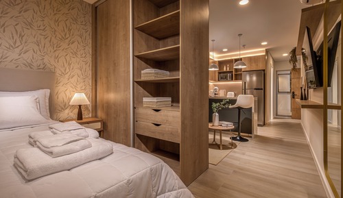 Estudio Deluxe, balcón, vistas a la ciudad