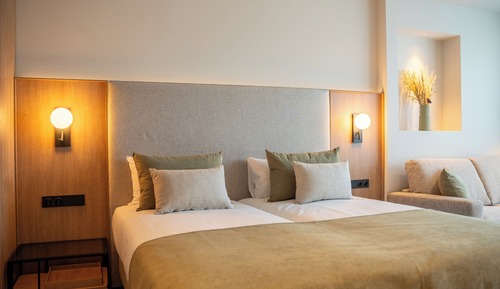 Habitación Deluxe con 1 cama doble o 2 individuales, balcón, vistas al jardín