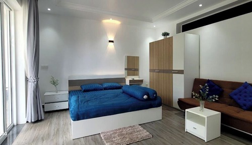 Habitación básica doble, 1 cama de matrimonio grande, vistas al jardín