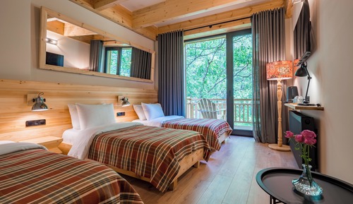 Habitación triple estándar, vistas al jardín