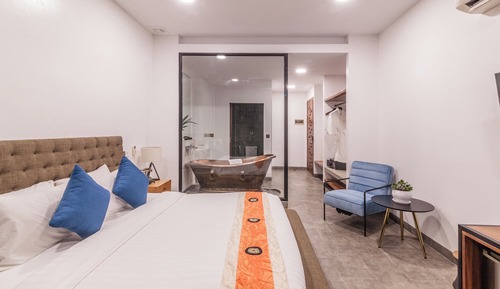 Habitación doble superior, balcón, vistas al jardín