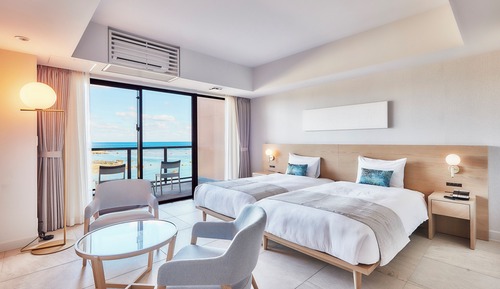 Habitación Deluxe con 2 camas individuales, no fumadores, vistas al mar (3-4 floor)
