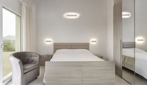 Habitación con 1 cama doble o 2 individuales, vistas parciales al mar