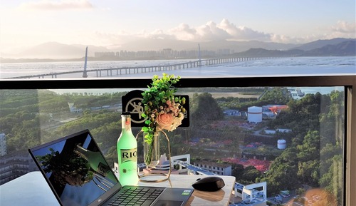 Estudio superior, 1 cama doble, vistas al mar