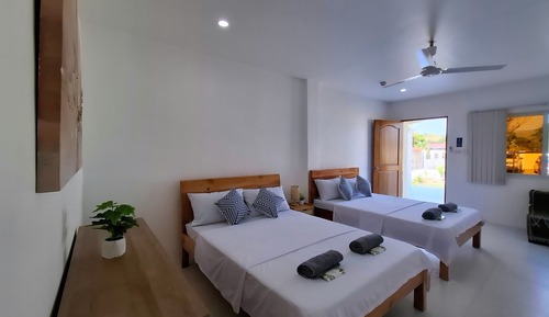 Habitación Deluxe con 2 camas individuales, vistas al jardín