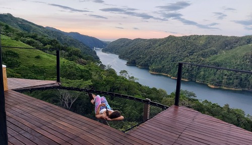 Cabaña Confort, 1 cama doble, vistas al lago