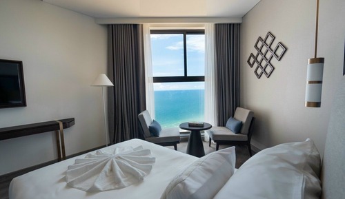 Habitación ejecutiva doble, 1 habitación, vistas parciales al mar, mirando al mar