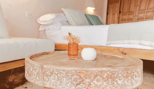 Habitación superior, 1 cama de matrimonio grande con sofá cama, vistas al mar
