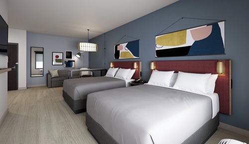 Suite estudio, 2 camas de matrimonio