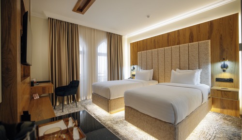 Habitación estándar con 2 camas individuales, vistas al jardín