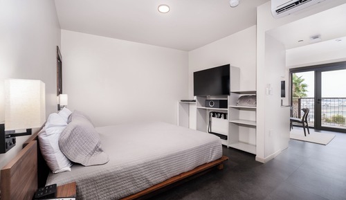 Estudio, 1 cama de matrimonio grande, cocina