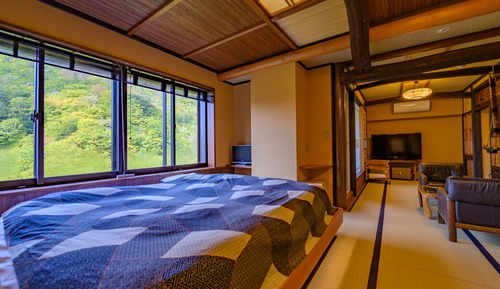 Habitación Deluxe con 2 camas individuales, no fumadores, vistas a la montaña (Hoshimi)