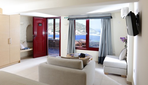 Habitación Deluxe con 1 cama doble o 2 individuales, vistas al mar