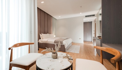 Habitación panorámica, frigorífico