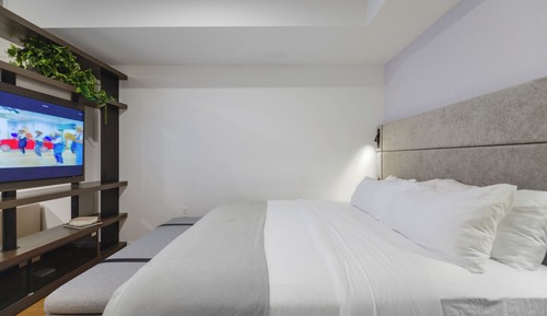 Estudio Deluxe, 1 cama de matrimonio grande con sofá cama, vistas a la bahía