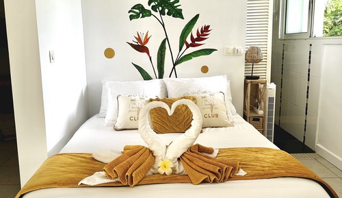 Estudio, 1 cama doble, bañera de hidromasaje, vistas al jardín
