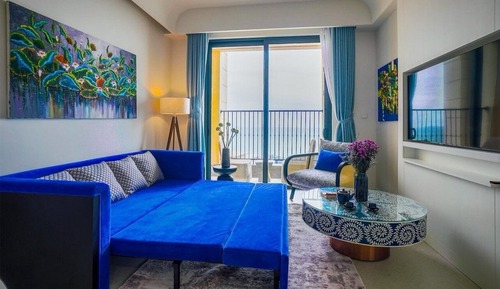 Apartamento ejecutivo, 1 cama de matrimonio grande con sofá cama