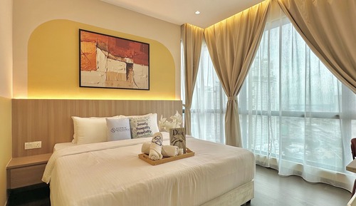 Apartamento familiar, 3 habitaciones, bañera, vistas a la ciudad