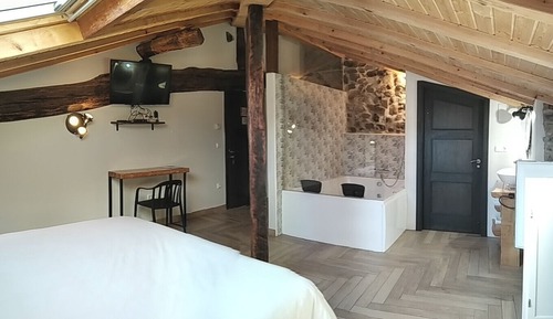 Habitación romántica, 1 cama de matrimonio grande