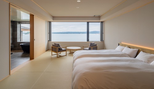 Habitación Deluxe con 2 camas individuales, varias camas, no fumadores, vistas al mar (KUKI)