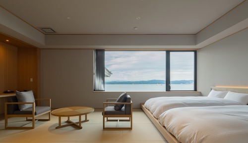 Habitación Deluxe con 2 camas individuales, 2 habitaciones, vistas al mar (OURA)