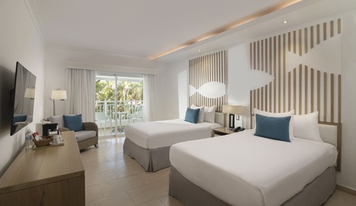 Habitación Premium, 2 camas dobles, vistas al jardín