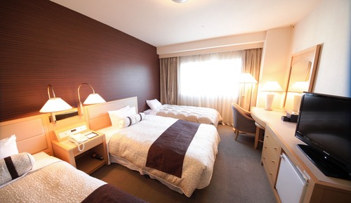 Habitación triple, fumadores (2 beds and 1 extra bed)