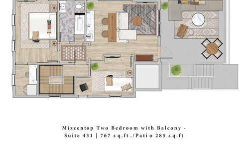 Suite, 2 habitaciones, balcón (Mizzentop)