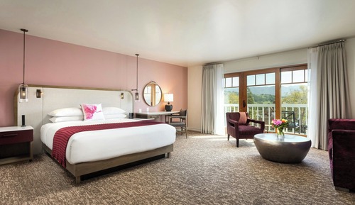Suite, 1 cama de matrimonio grande con sofá cama, vistas a la piscina