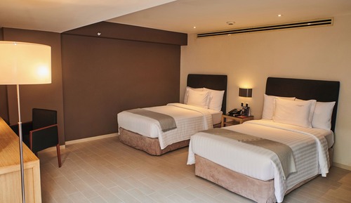 Habitación Deluxe con 2 camas individuales, vistas a la piscina