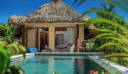 Habitación, 1 cama de matrimonio grande con sofá cama, piscina privada (Plantation Bure)