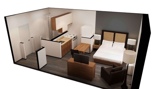 Estudio, 1 cama de matrimonio, no fumadores
