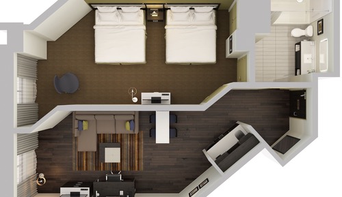 Suite, 2 camas de matrimonio