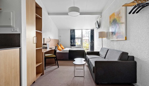 Habitación familiar, 1 cama doble, no fumadores, terraza (Walk-in Shower;with Sofabed)
