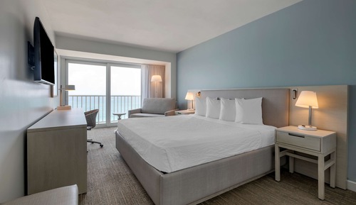 Habitación, 1 cama de matrimonio grande con sofá cama, vistas al mar
