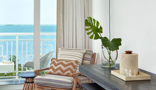 Habitación, 2 camas de matrimonio, frente al mar