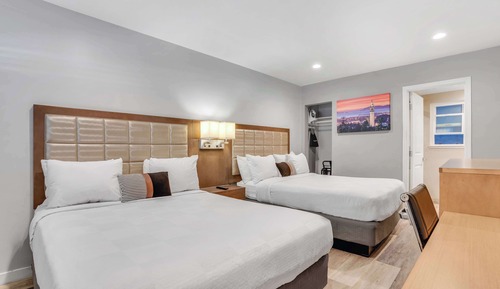 Habitación estándar, 2 camas de matrimonio, no fumadores, frigorífico y microondas