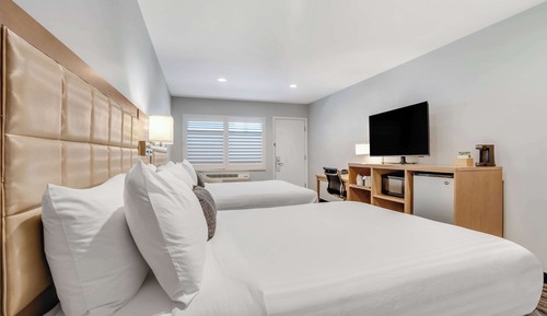 Habitación estándar, 2 camas de matrimonio, no fumadores, frigorífico y microondas